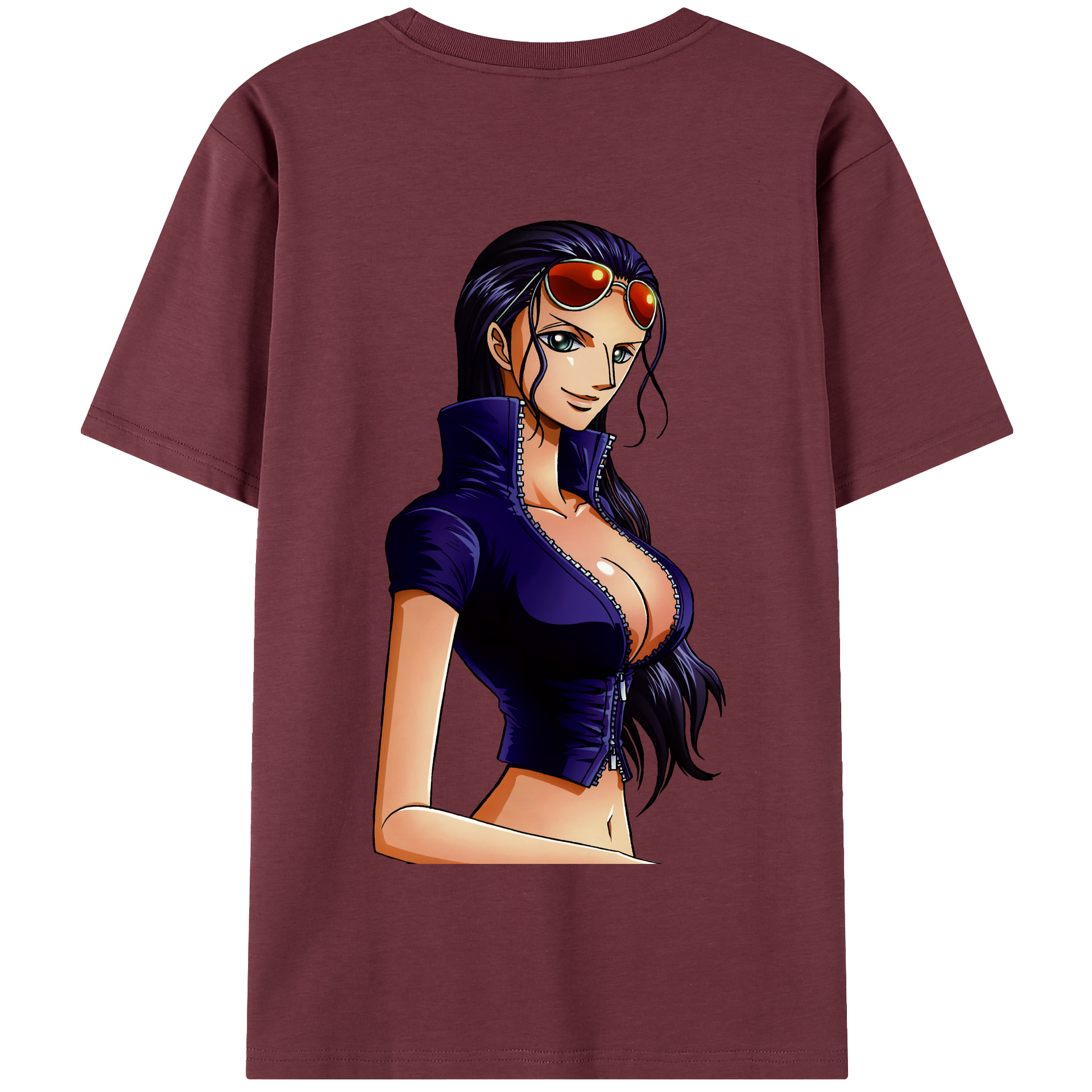 ワンピース ニコ・ロビン ONE PIECE Nico Robin 綿100％半袖Tシャツ（背面プリント）